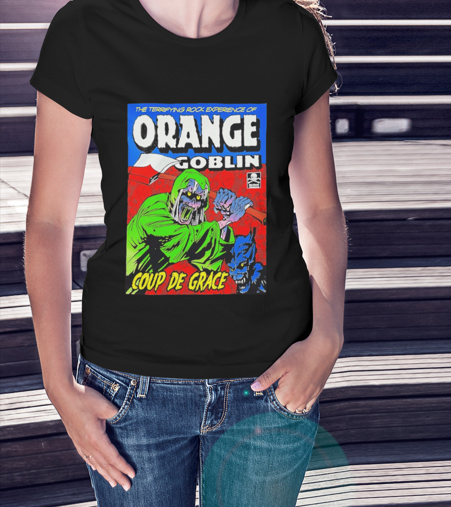 The Terrifying Rock Experience Of Orange Goblin Coup De Grace Monster Battle T-Shirt