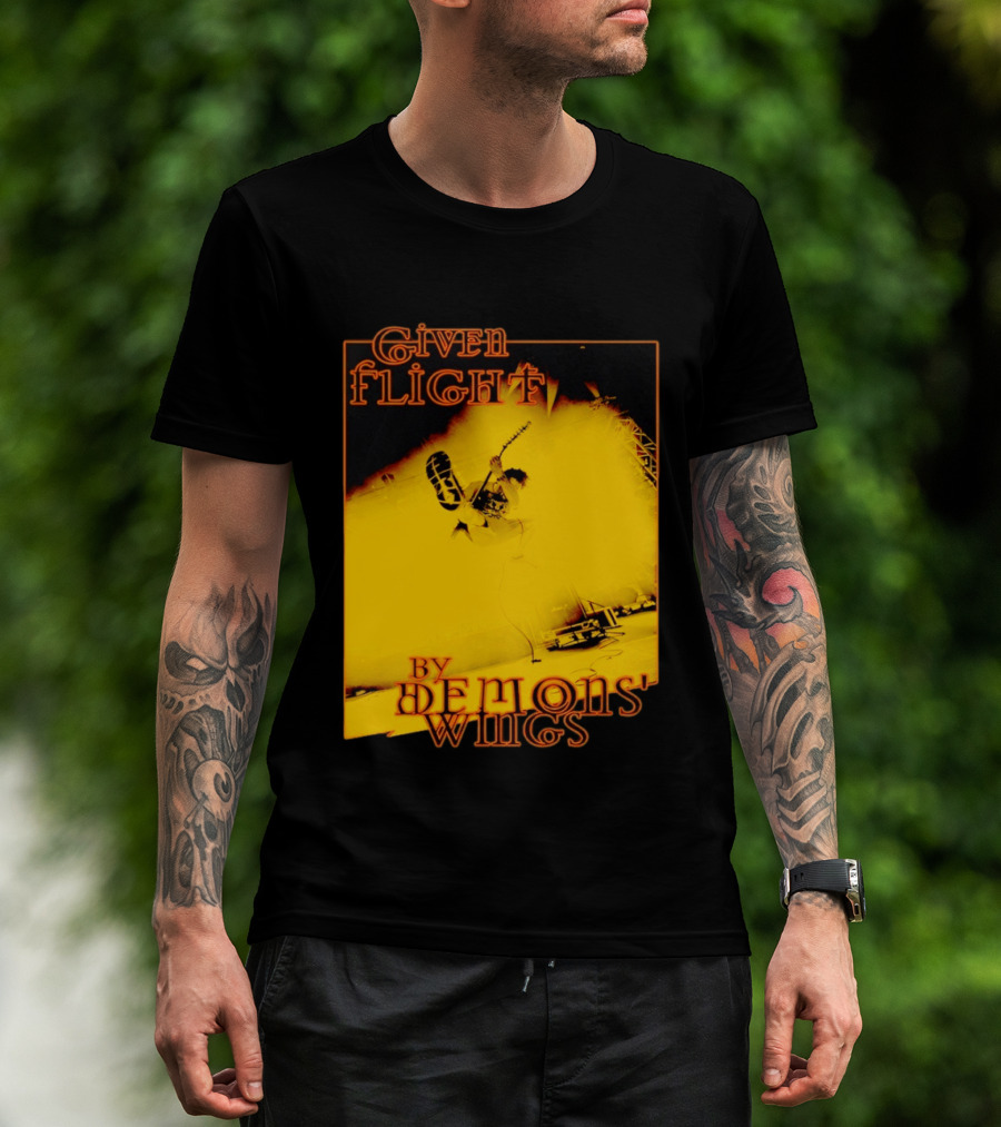 Given Flight By Demons' Wings Guitarist Jumping With Electric Energy T-Shirt