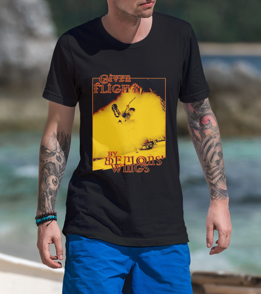 Given Flight By Demons' Wings Guitarist Jumping With Electric Energy T-Shirt