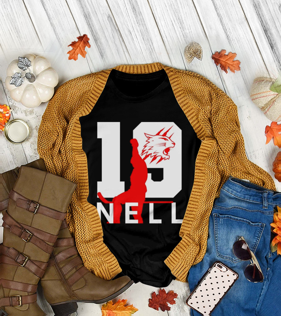 NELL 19 Wildcat Silhouette with Red Figure T-Shirt