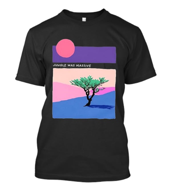 Jungle Was Massive Tree Vintage Sunset Aesthetic Nature Scene T-Shirt