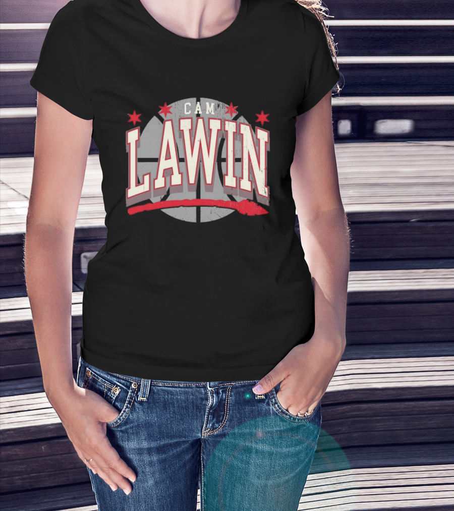 Cam Lawin Basketball Stars Red And White T-Shirt