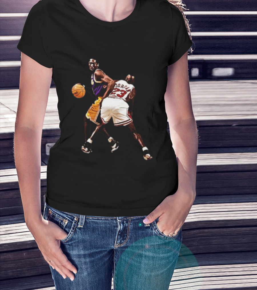 Kobe Bryant Michael Jordan NBA Legends Lakers Bulls Basketball Stars T-Shirt