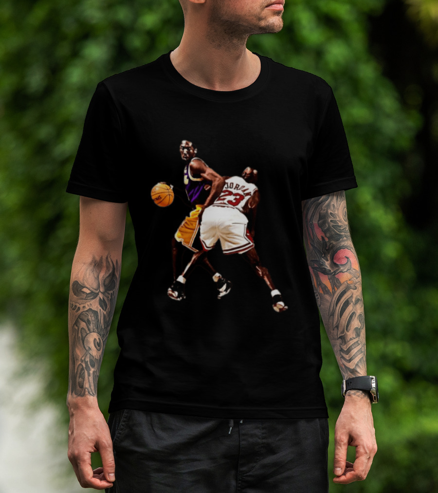 Kobe Bryant Michael Jordan NBA Legends Lakers Bulls Basketball Stars T-Shirt