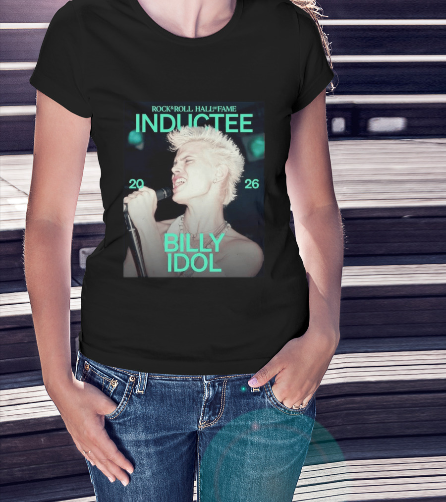 Billy Idol Rock & Roll Hall Of Fame Inductee 2026 T-Shirt
