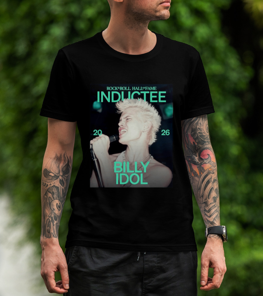 Billy Idol Rock & Roll Hall Of Fame Inductee 2026 T-Shirt