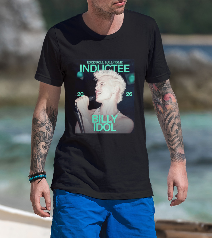 Billy Idol Rock & Roll Hall Of Fame Inductee 2026 T-Shirt