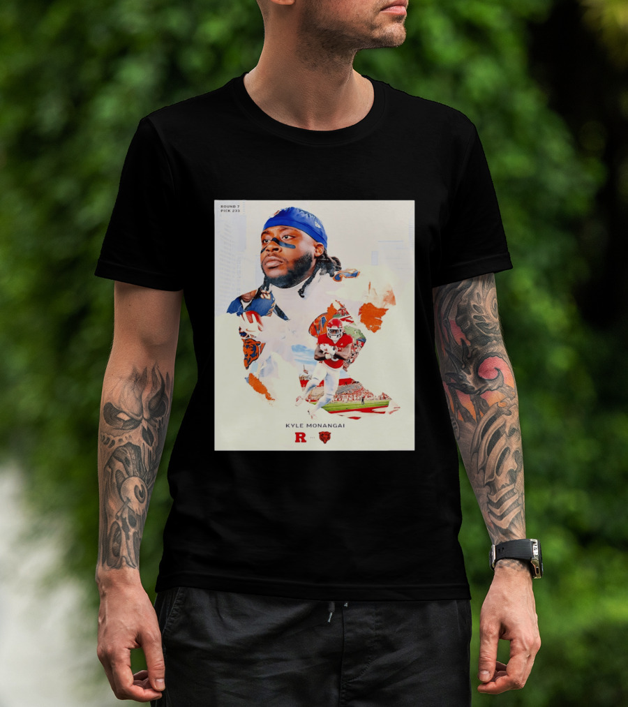 Round 7 Pick 233 Kyle Monangai Chicago Bears Rutgers Football T-Shirt