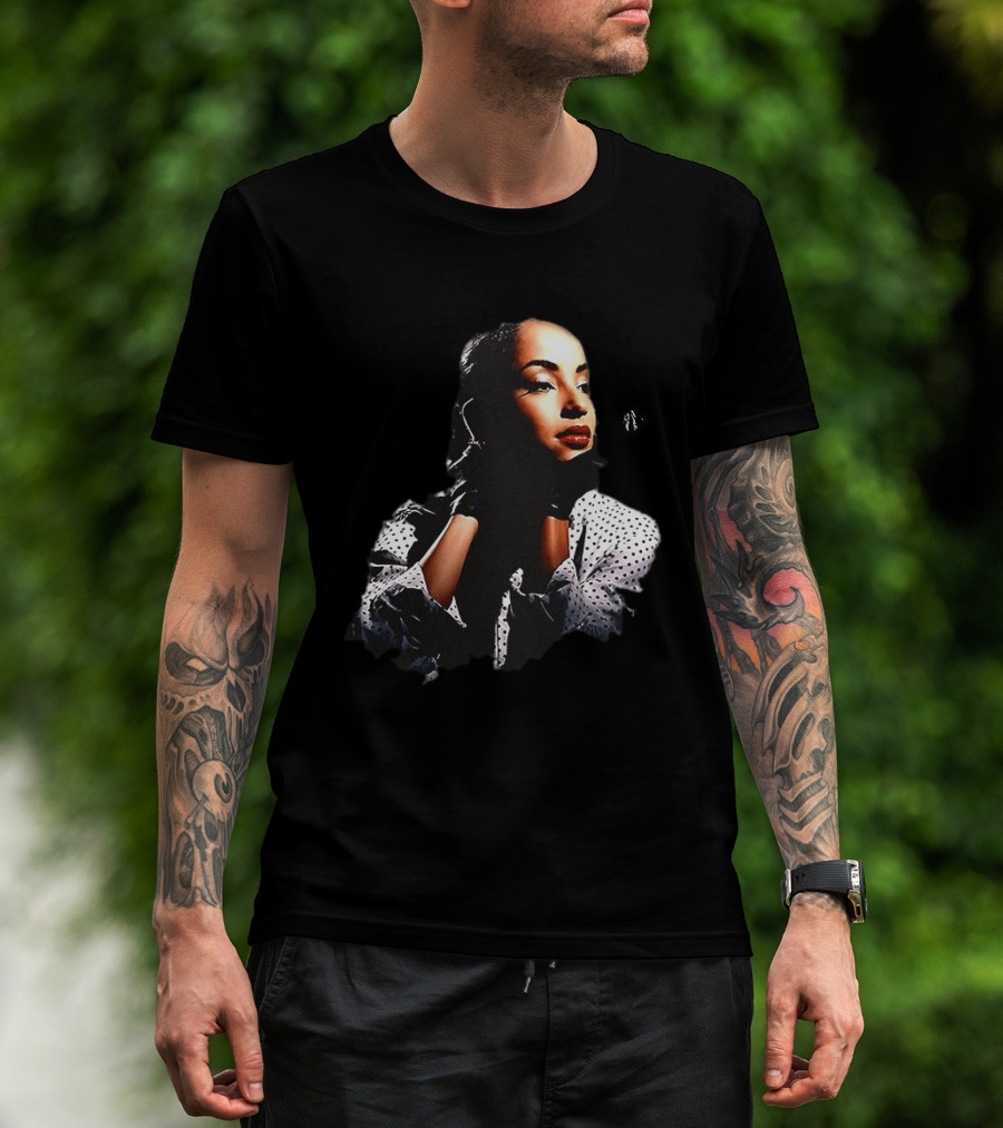 Sade 93 Summer Tour Vintage Style Black And White Polka Dot Fashion T-Shirt