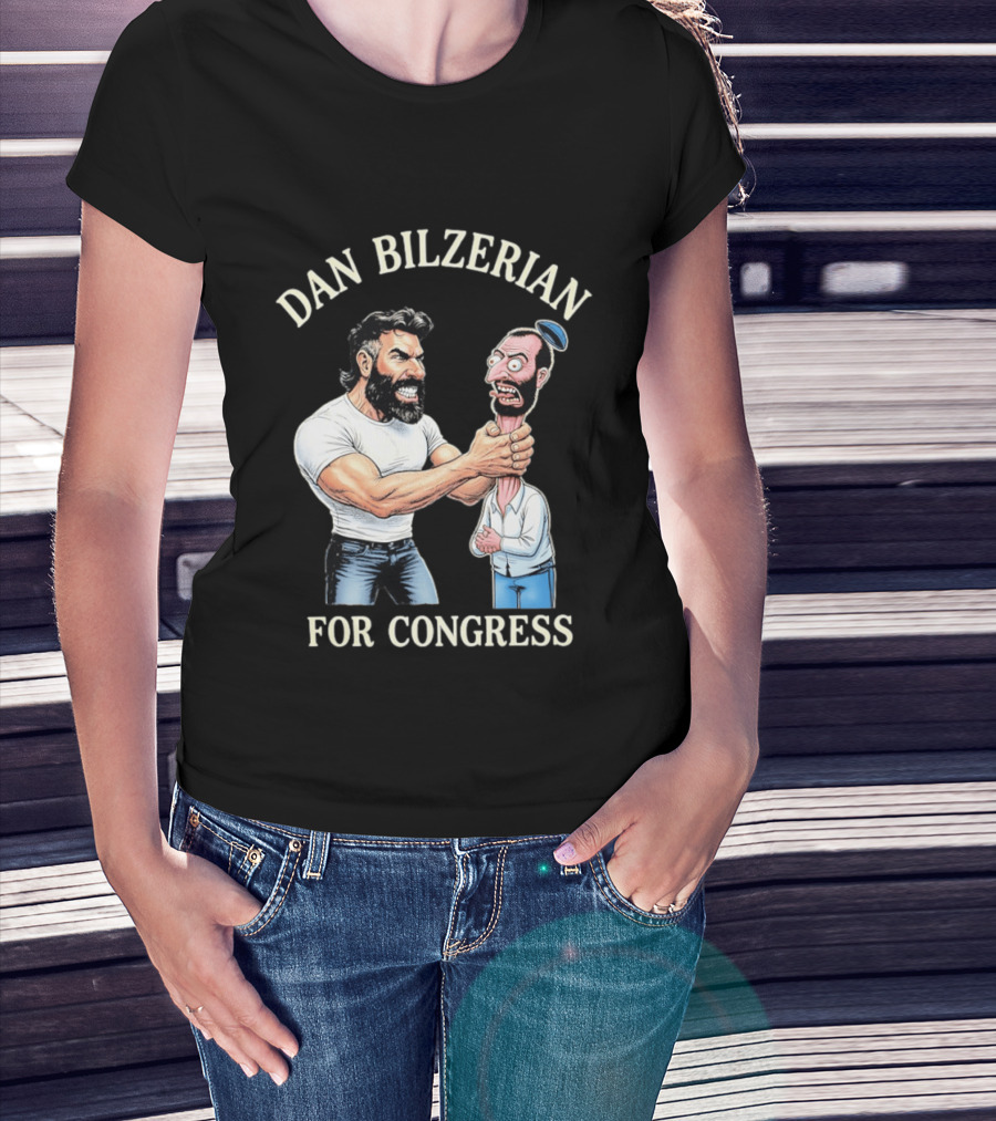 Dan Bilzerian For Congress Funny Caricature T-Shirt