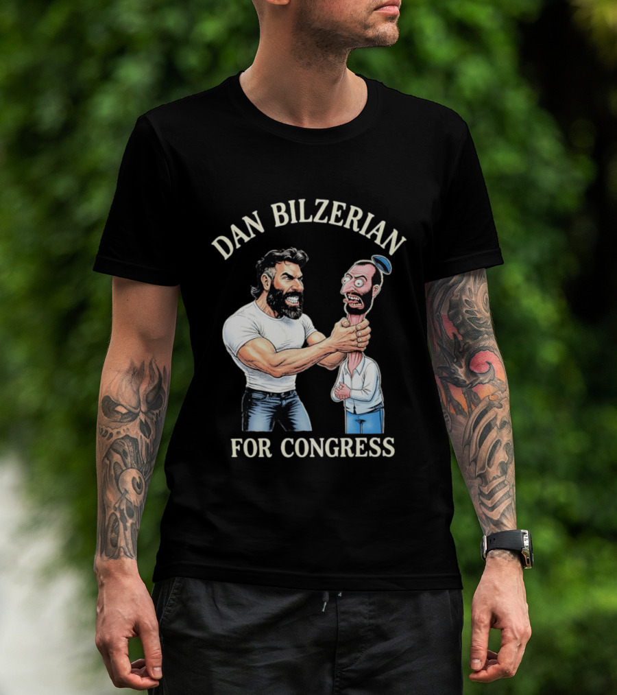 Dan Bilzerian For Congress Funny Caricature T-Shirt