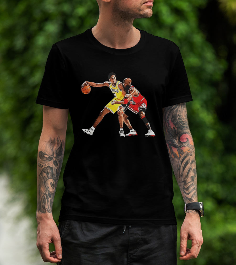 Magic Johnson Lakers Vs Kobe Bryant NBA Legendary Matchup T-Shirt