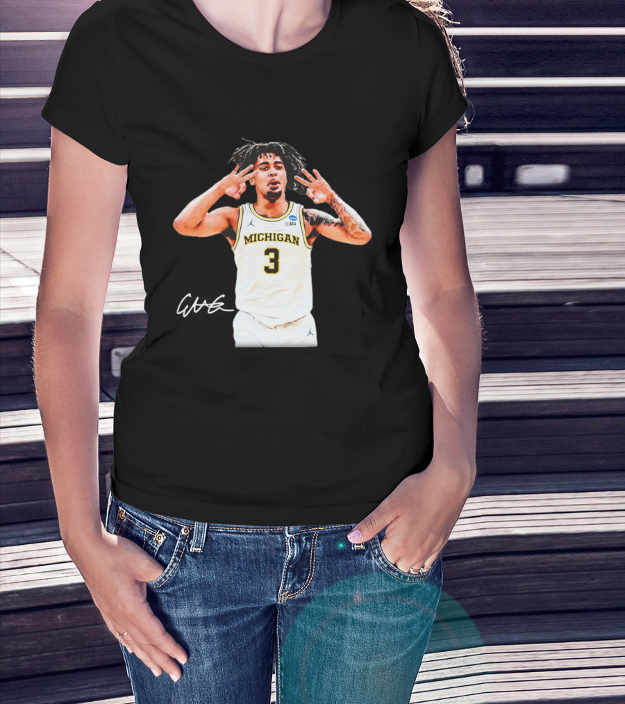 Elliot Cadeau Michigan Wolverines Basketball NCAA 3 Jersey 2026 T-Shirt