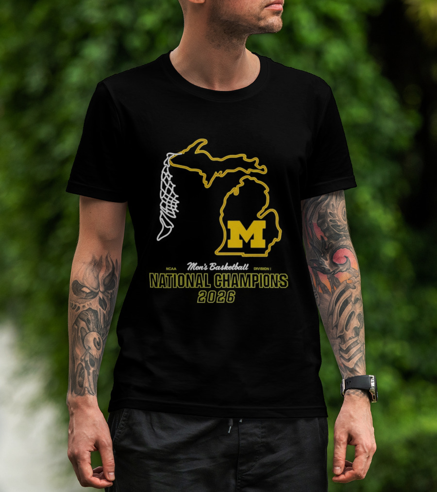 Michigan Wolverines National Champions 2026 MBB NET T-Shirt