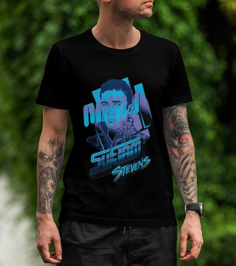 Sufjan Stevens Retro Futuristic Neon T-Shirt