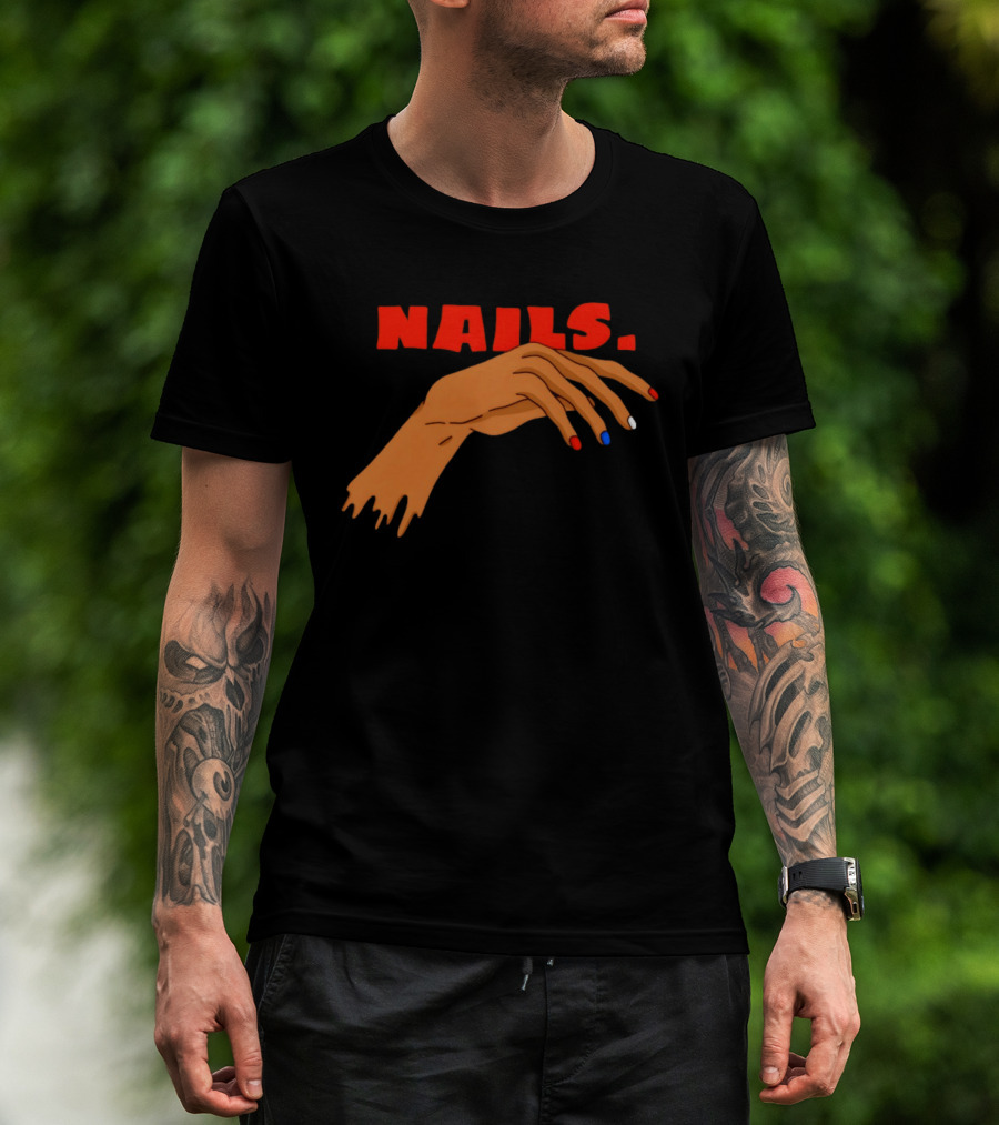 Nails Red Blue White OKC Thunder T-Shirt