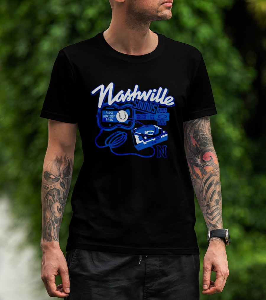 Nashville Sounds First Horizon Park Guitar Music T-Shirt