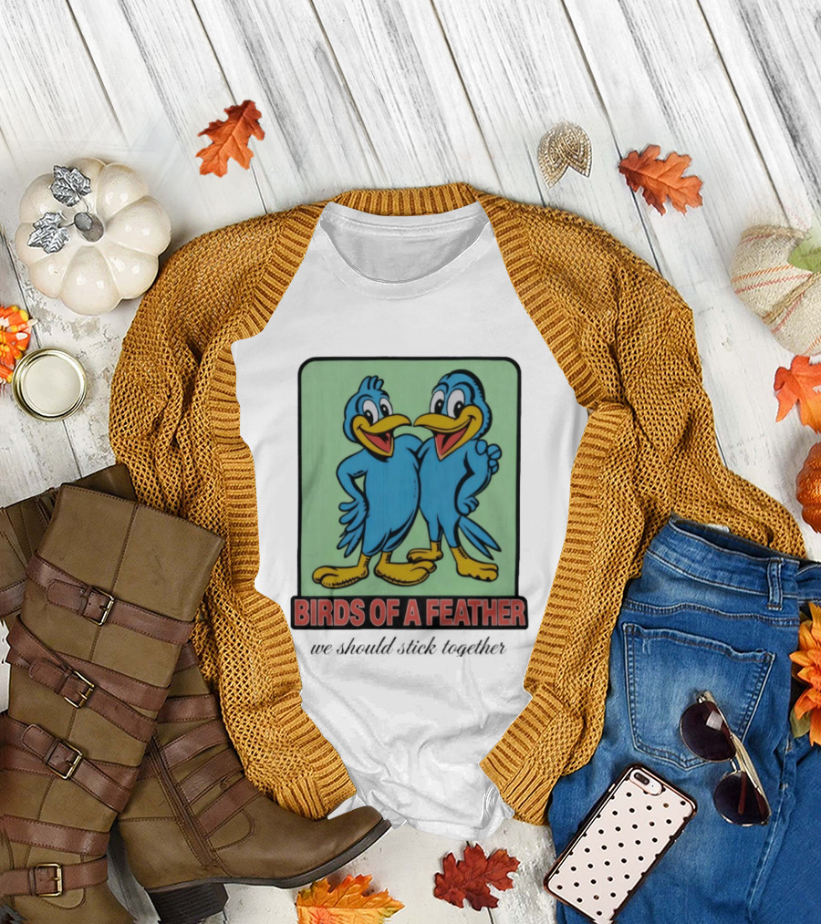 Billie Eilish Birds of a Feather We Should Stick Together Vintage Cartoon Clothing T-Shirt