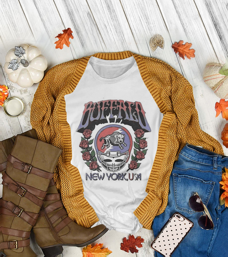 Buffalo Bills Grateful Dead Back from the Dead Tour New York USA T-Shirt