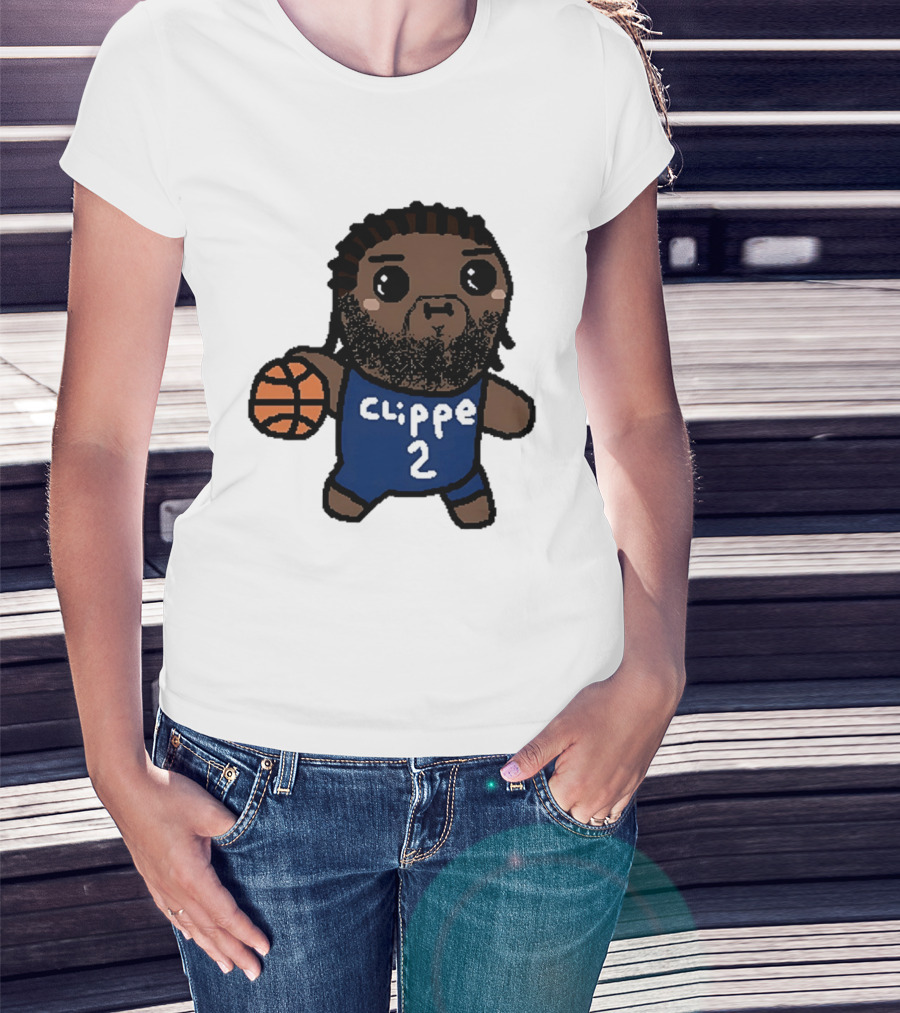 Kawaii Leonard Clipper 2 Los Angeles Cartoon Basketball T-Shirt