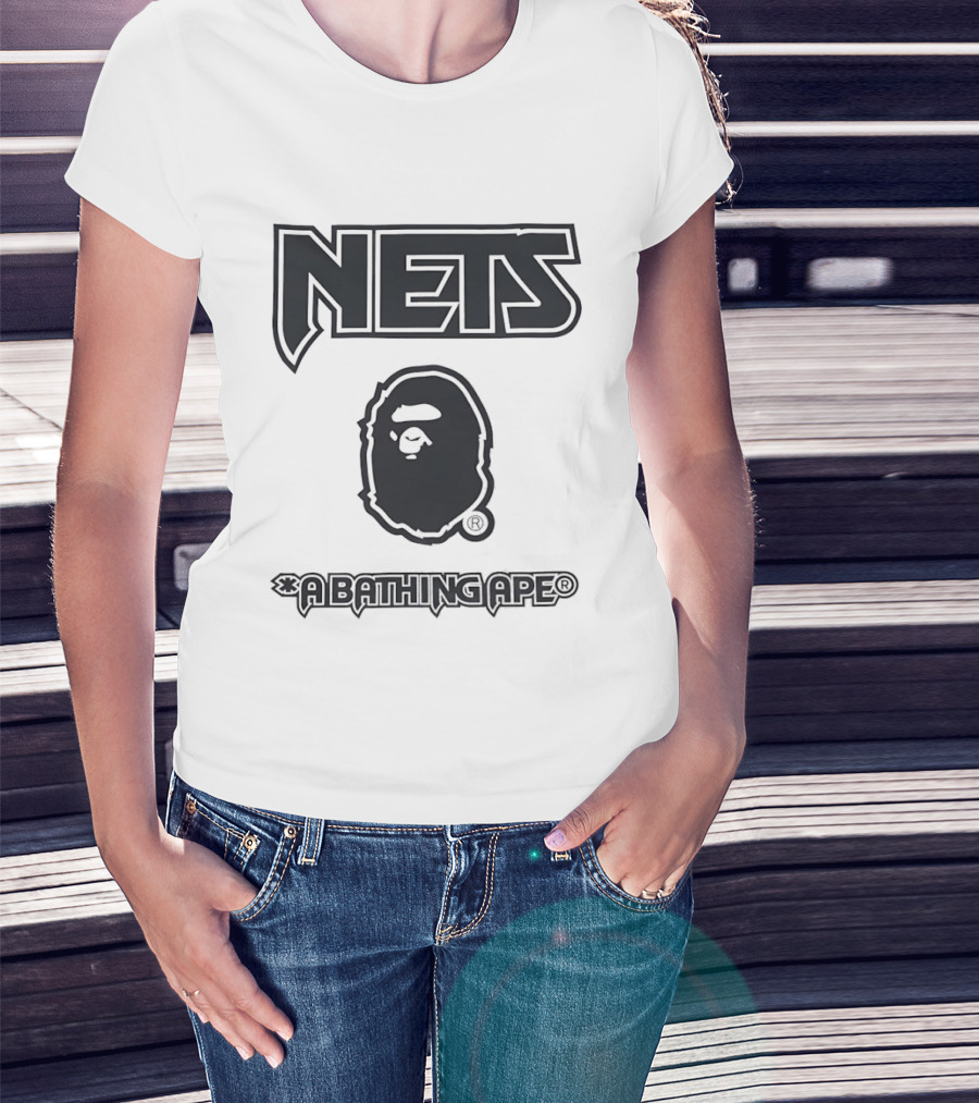 New Jersey Nets NBA A Bathing Ape Collaboration T-Shirt