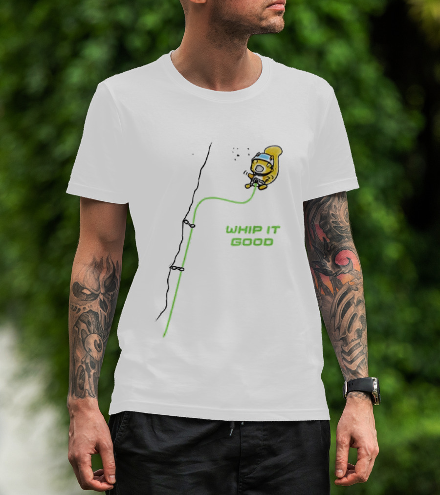 Whip It Good Rock Climbing Squirrel Adventure T-Shirt