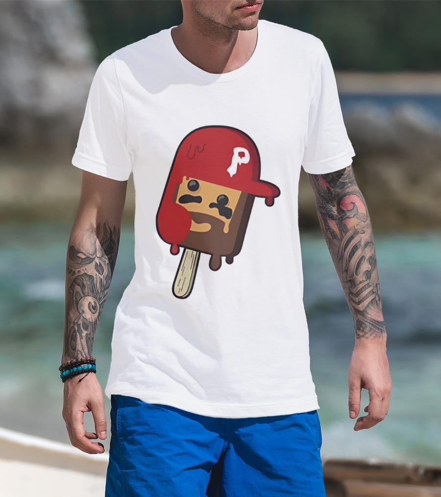 Bryce Harper Philadelphia Phillies Popsicle Red Cap Ice Cream T-Shirt