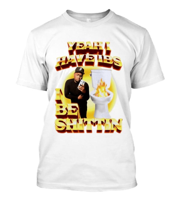 Yeah I Have IBS I Be Shittin 90s Bootleg Style With Fire Toilet And Phone Guy T-Shirt