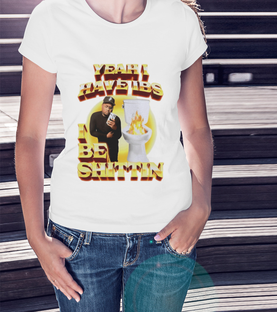 Yeah I Have IBS I Be Shittin 90s Bootleg Style With Fire Toilet And Phone Guy T-Shirt