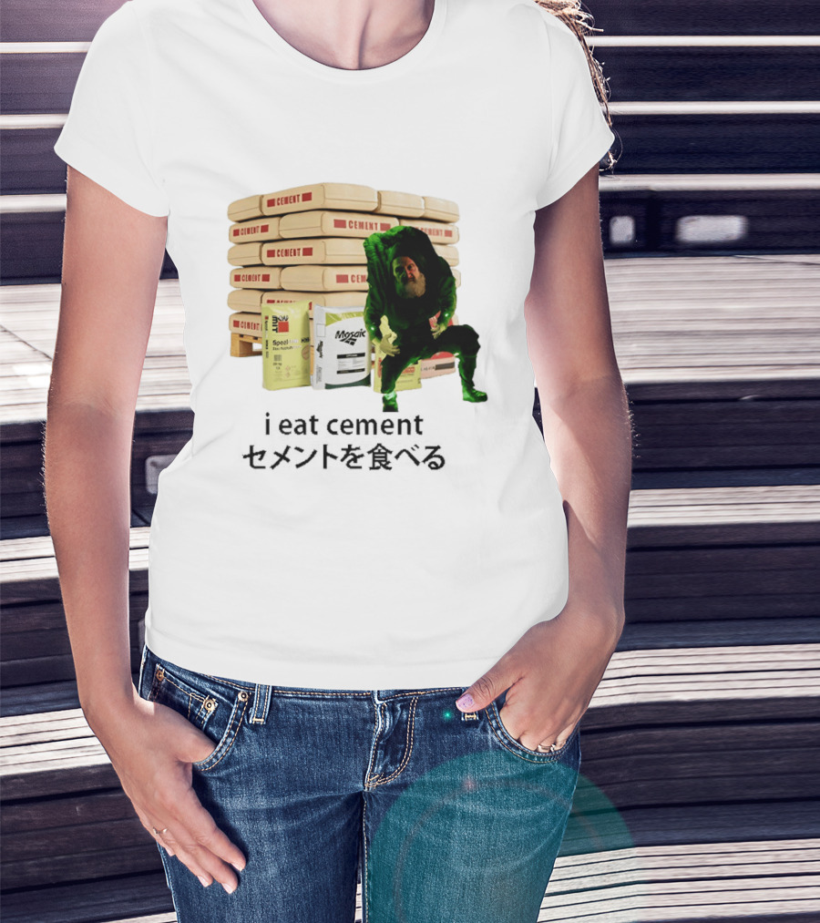 I Eat Cement Surreal Humor Poe's Favorite Snack Cement T-Shirt