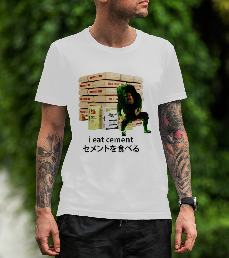 I Eat Cement Surreal Humor Poe's Favorite Snack Cement T-Shirt
