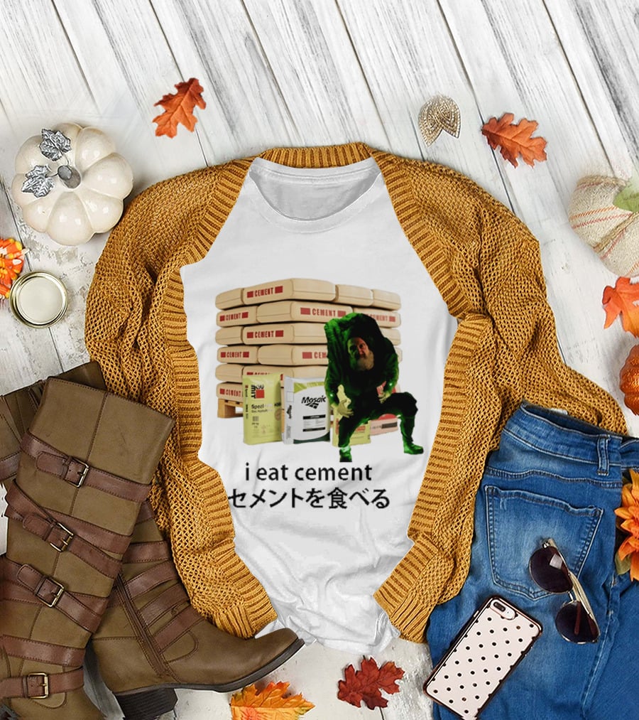 I Eat Cement Surreal Humor Poe's Favorite Snack Cement T-Shirt