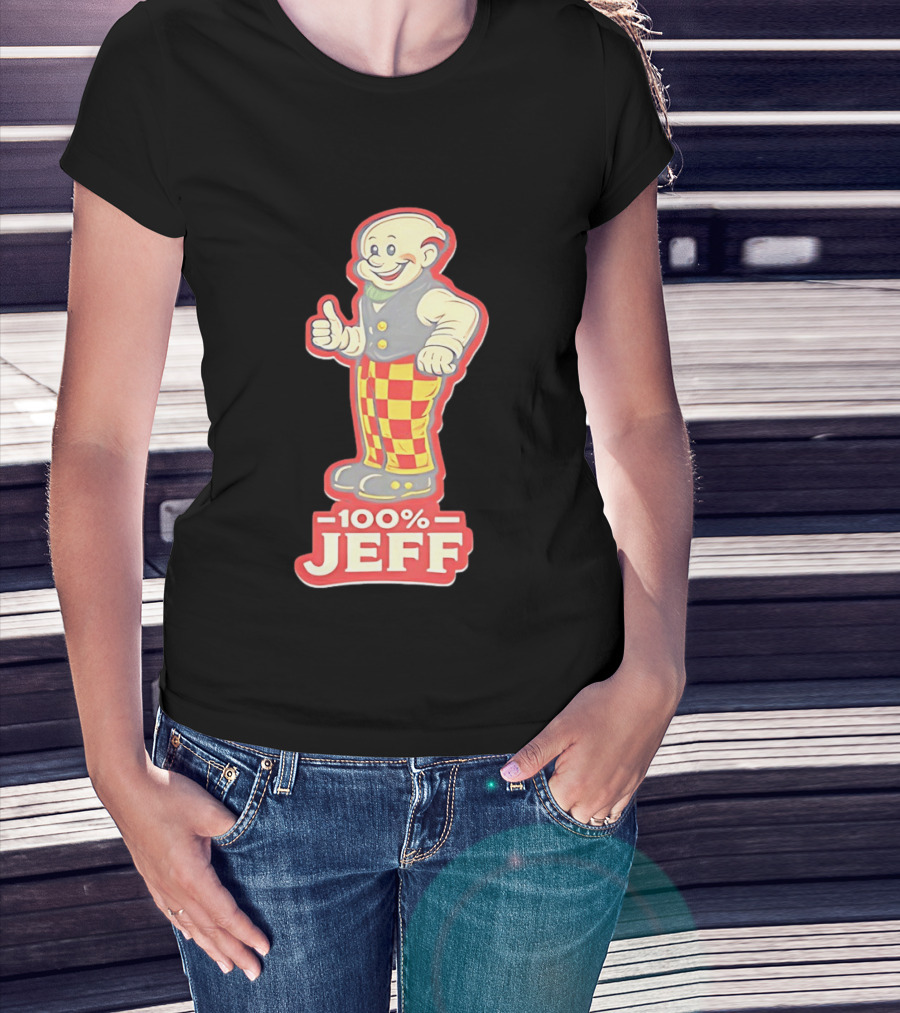 100 Percent Jeff Thumbs Up Character Checker Pants T-Shirt