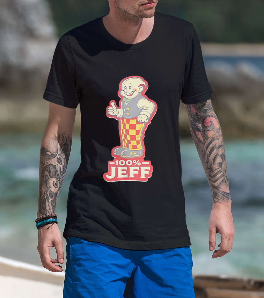 100 Percent Jeff Thumbs Up Character Checker Pants T-Shirt