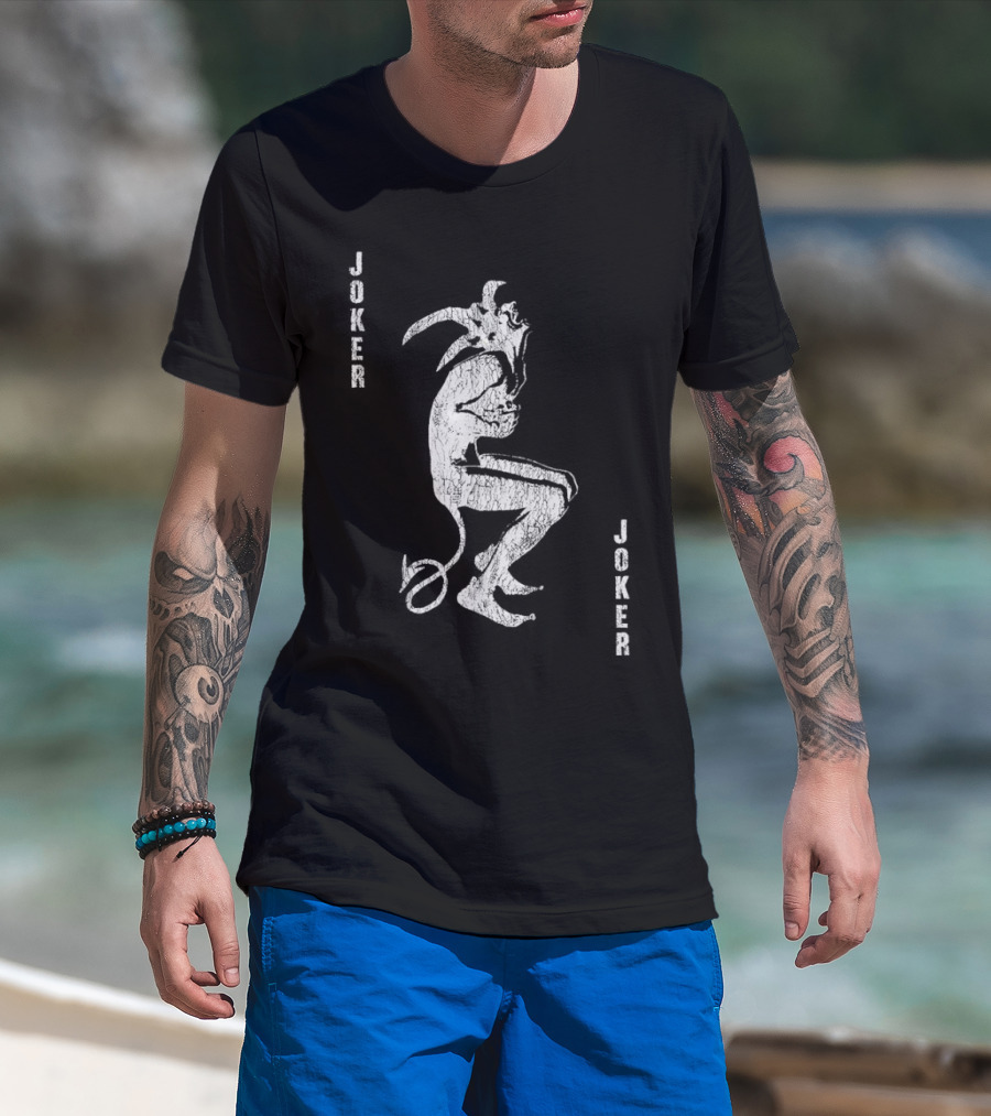 Joker Horror As Devil Cartoons Evil Clown T-Shirt