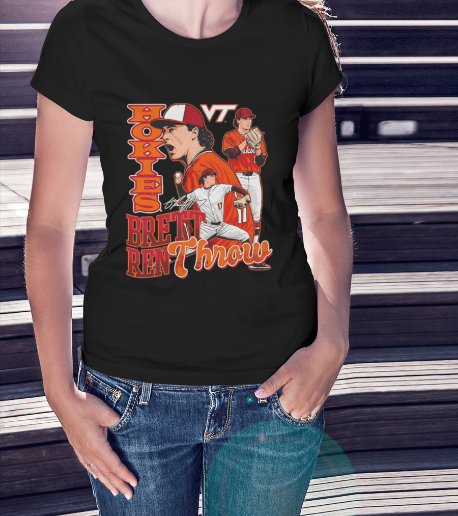 Hokies Brett Renfrow VT Baseball Brett Renthrow T-Shirt