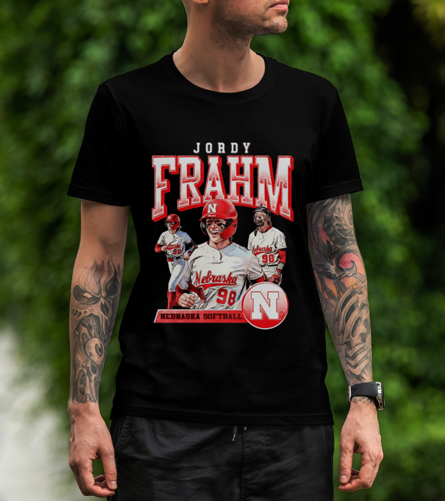 Jordy Frahm Nebraska Softball 98 Player Vintage 90s T-Shirt