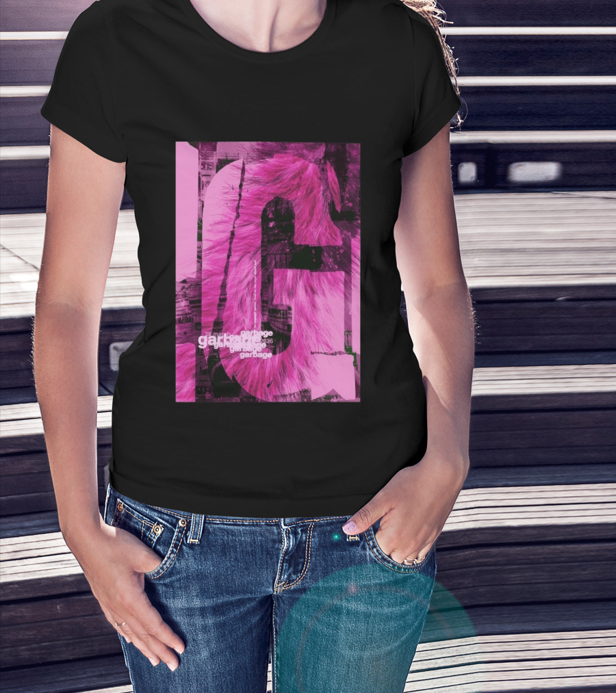 Garbage Royal Albert Hall April 2026 Tour Pink Fur T-Shirt