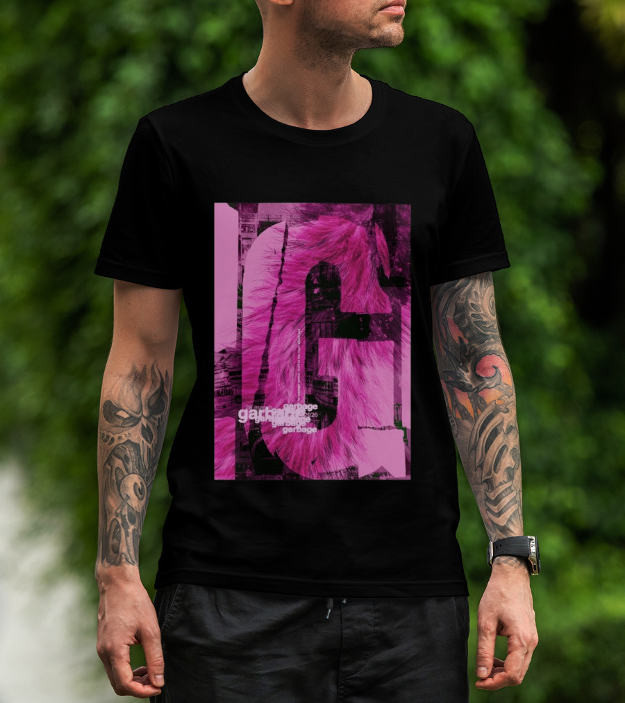 Garbage Royal Albert Hall April 2026 Tour Pink Fur T-Shirt