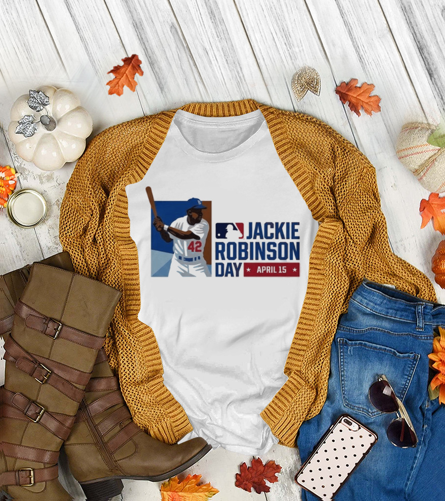 Jackie Robinson Day April 15 MLB 42 Iconic Baseball Legend T-Shirt