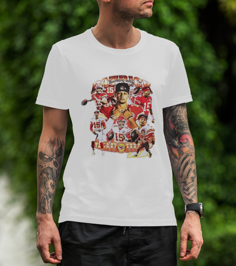 Kansas City Chiefs Patrick Mahome 15 Vintage Football Collection T-Shirt