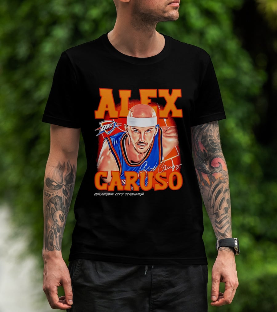 Alex Caruso Oklahoma City Thunder OKC Basketball Airbrush T-Shirt