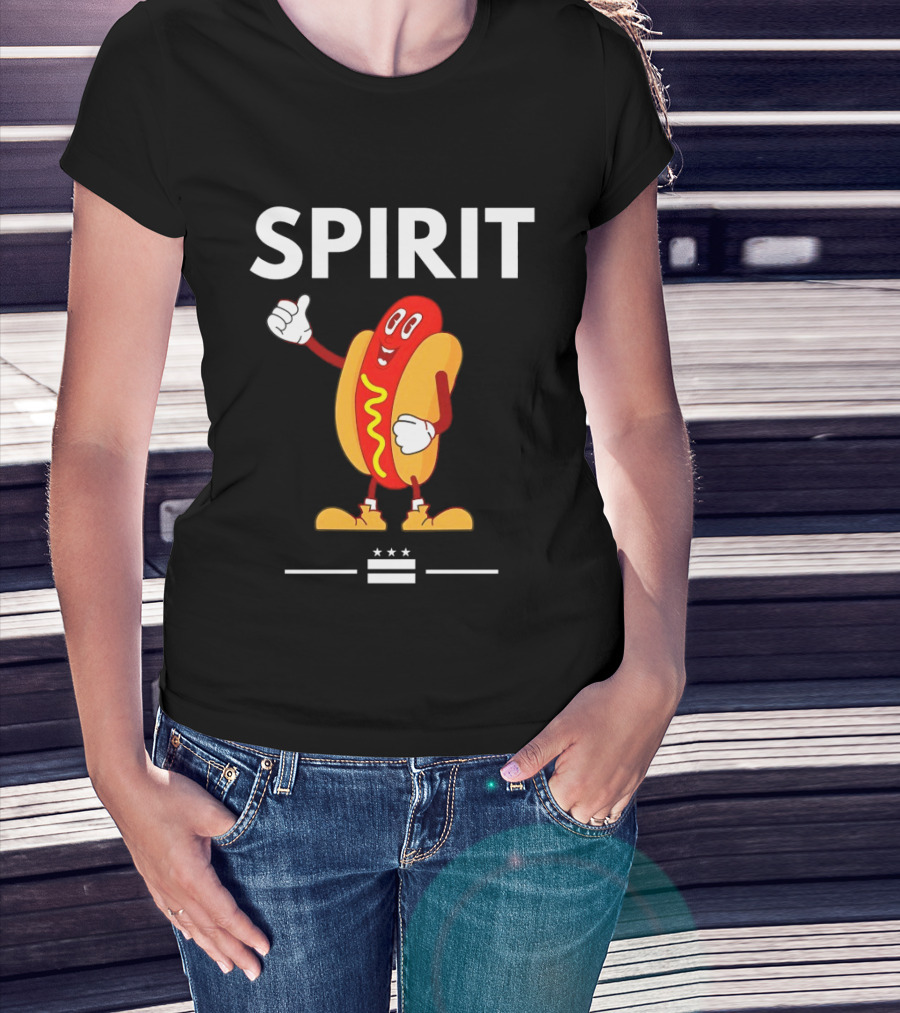 Spirit Hotdog Thumbs Up Cartoon T-Shirt