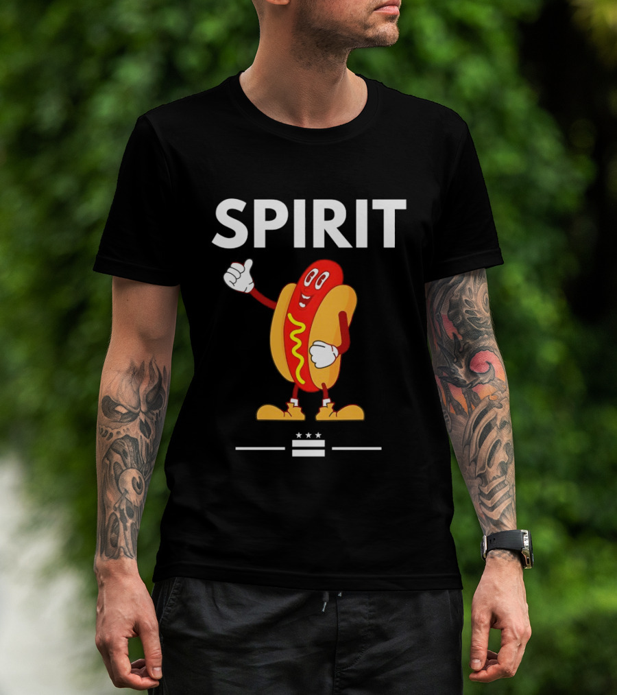 Spirit Hotdog Thumbs Up Cartoon T-Shirt
