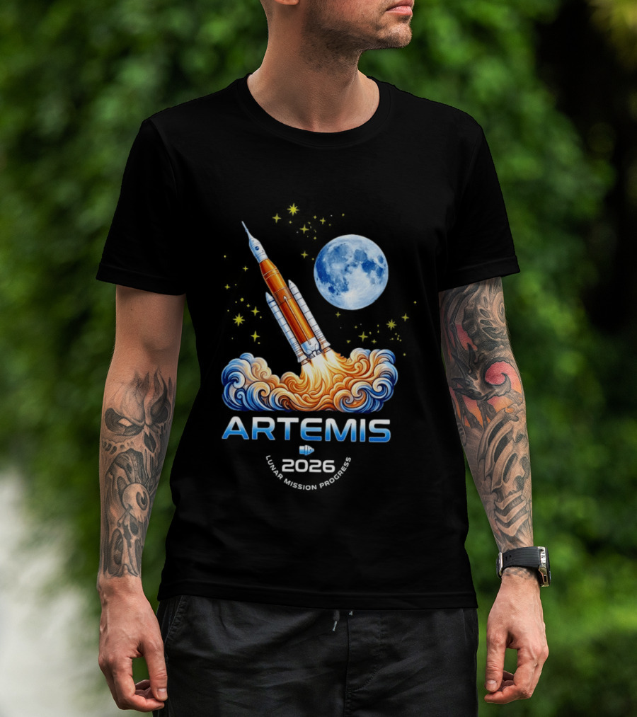 Artemis II 2026 NASA Moon Rocket Launch Space Program T-Shirt