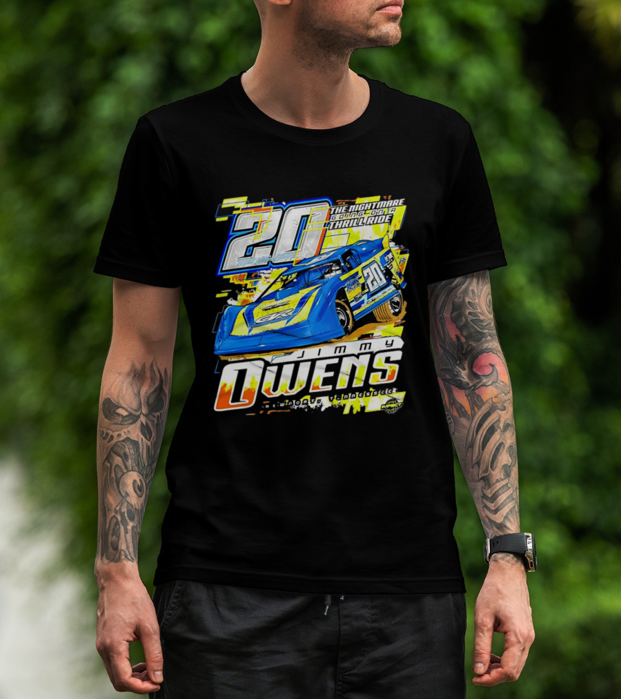 Jimmy Owens Racing 20 Nightmare Going On A Thrill Ride T-Shirt
