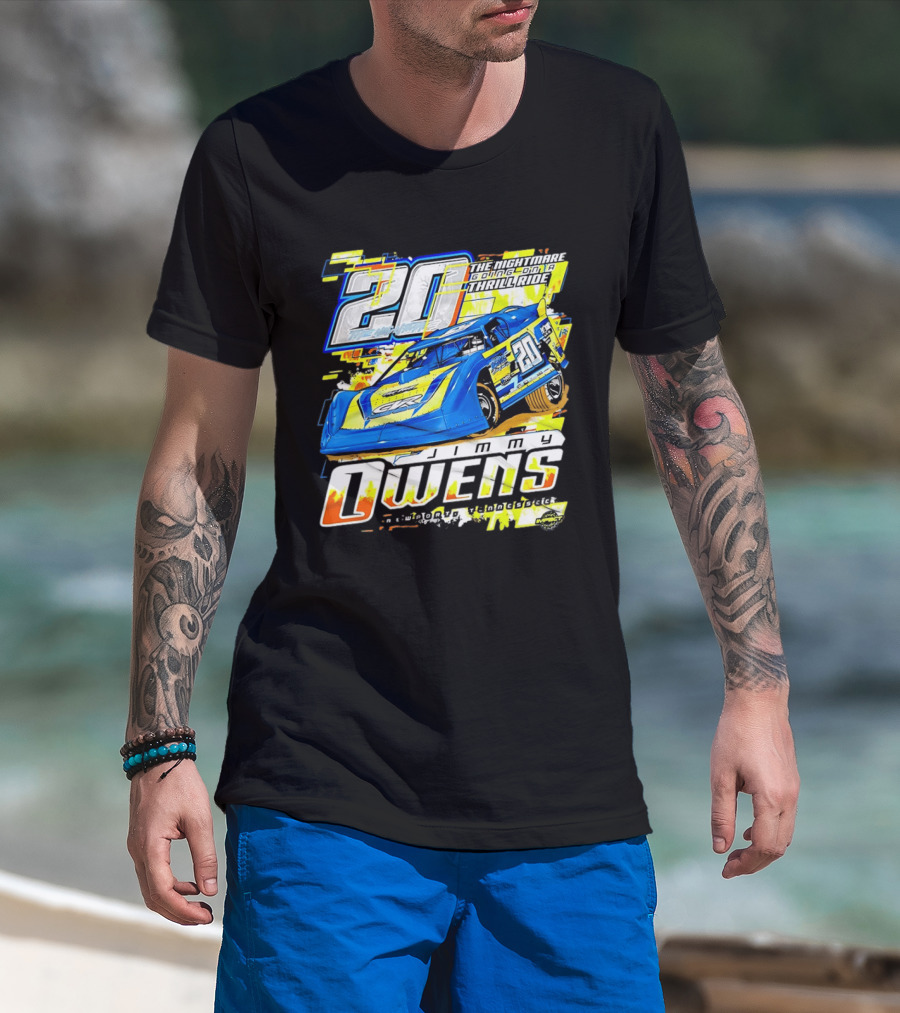 Jimmy Owens Racing 20 Nightmare Going On A Thrill Ride T-Shirt
