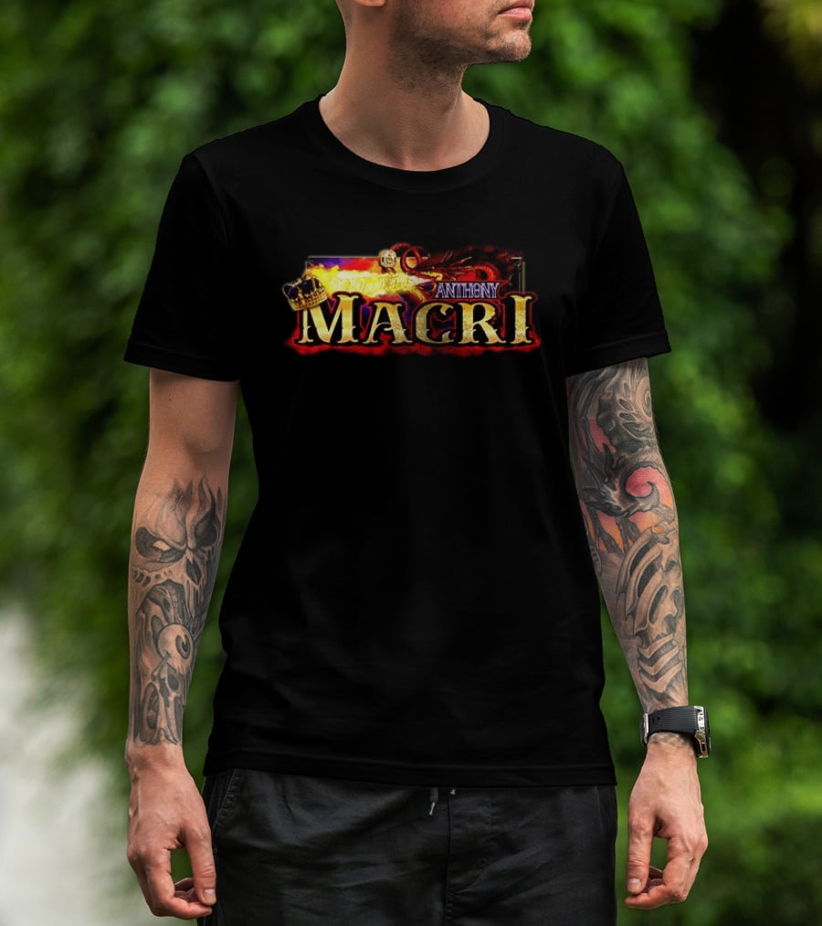 Anthony Macri XVII Racing King With Crown And Flames T-Shirt