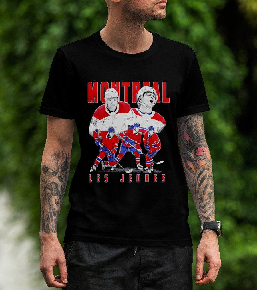 Montreal Les Jeunes Hockey Players Red Jerseys Ice Skating T-Shirt