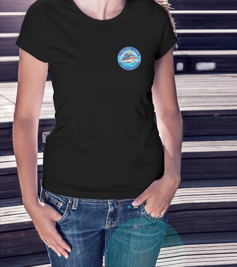 Cruise Life Travel Adventure Ocean Waves Ship T-Shirt